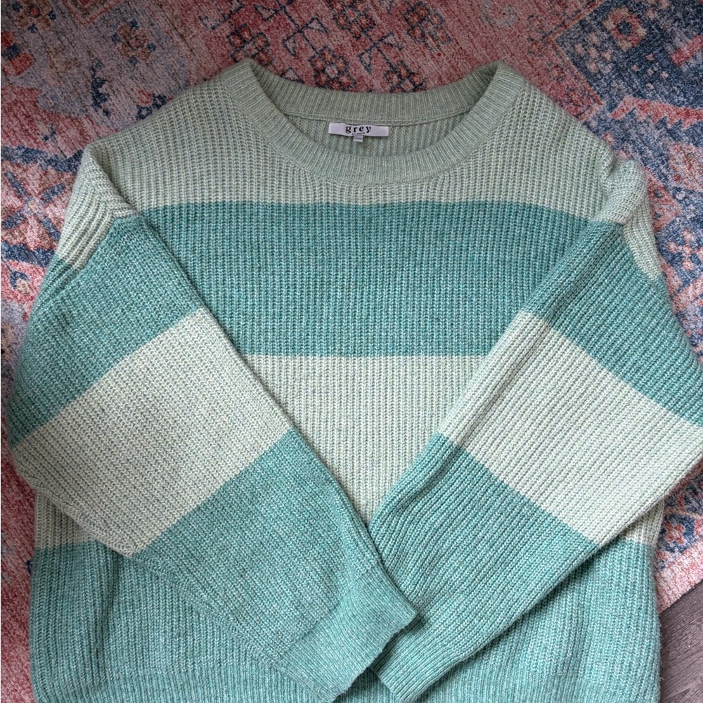 Grey Bandit “Without You” Oversized Striped Sweater